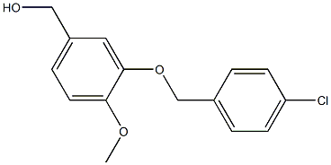 {3-[(4-chlorophenyl)methoxy]-4-methoxyphenyl}methanol 结构式