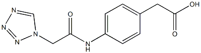 {4-[(1H-tetrazol-1-ylacetyl)amino]phenyl}acetic acid 结构式