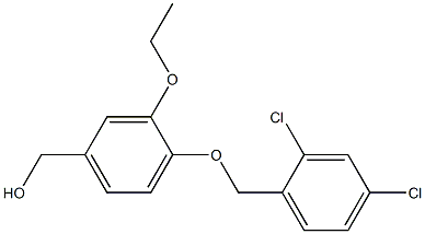 {4-[(2,4-dichlorophenyl)methoxy]-3-ethoxyphenyl}methanol 结构式