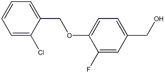 {4-[(2-chlorophenyl)methoxy]-3-fluorophenyl}methanol 结构式