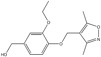 {4-[(3,5-dimethyl-1,2-oxazol-4-yl)methoxy]-3-ethoxyphenyl}methanol 结构式