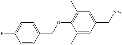 {4-[(4-fluorophenyl)methoxy]-3,5-dimethylphenyl}methanamine 结构式