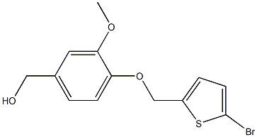 {4-[(5-bromothiophen-2-yl)methoxy]-3-methoxyphenyl}methanol 结构式