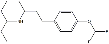 {4-[4-(difluoromethoxy)phenyl]butan-2-yl}(pentan-3-yl)amine 结构式