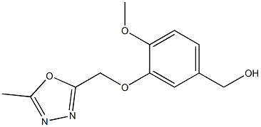 {4-methoxy-3-[(5-methyl-1,3,4-oxadiazol-2-yl)methoxy]phenyl}methanol 结构式