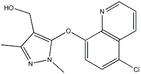 {5-[(5-chloroquinolin-8-yl)oxy]-1,3-dimethyl-1H-pyrazol-4-yl}methanol 结构式