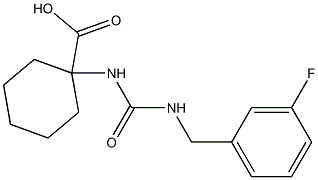 1-({[(3-fluorobenzyl)amino]carbonyl}amino)cyclohexanecarboxylic acid 结构式