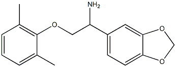 1-(1,3-benzodioxol-5-yl)-2-(2,6-dimethylphenoxy)ethanamine 结构式