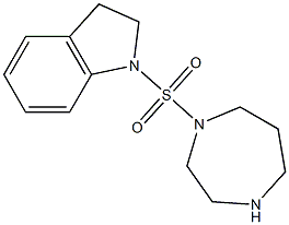 1-(1,4-diazepane-1-sulfonyl)-2,3-dihydro-1H-indole 结构式