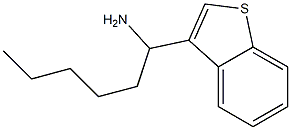 1-(1-benzothiophen-3-yl)hexan-1-amine 结构式