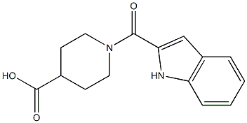 1-(1H-indol-2-ylcarbonyl)piperidine-4-carboxylic acid 结构式