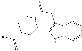 1-(1H-indol-3-ylacetyl)piperidine-4-carboxylic acid 结构式