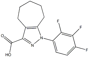 1-(2,3,4-trifluorophenyl)-1,4,5,6,7,8-hexahydrocyclohepta[c]pyrazole-3-carboxylic acid 结构式