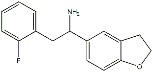 1-(2,3-dihydro-1-benzofuran-5-yl)-2-(2-fluorophenyl)ethan-1-amine 结构式
