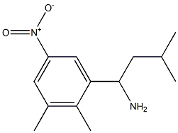 1-(2,3-dimethyl-5-nitrophenyl)-3-methylbutan-1-amine 结构式