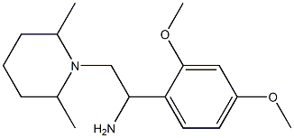 1-(2,4-dimethoxyphenyl)-2-(2,6-dimethylpiperidin-1-yl)ethanamine 结构式