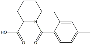 1-(2,4-dimethylbenzoyl)piperidine-2-carboxylic acid 结构式