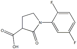 1-(2,5-difluorophenyl)-2-oxopyrrolidine-3-carboxylic acid 结构式