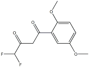 1-(2,5-dimethoxyphenyl)-4,4-difluorobutane-1,3-dione 结构式