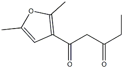 1-(2,5-dimethylfuran-3-yl)pentane-1,3-dione 结构式