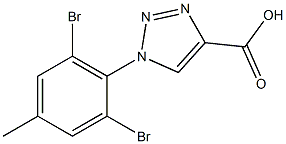 1-(2,6-dibromo-4-methylphenyl)-1H-1,2,3-triazole-4-carboxylic acid 结构式
