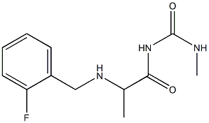 1-(2-{[(2-fluorophenyl)methyl]amino}propanoyl)-3-methylurea 结构式