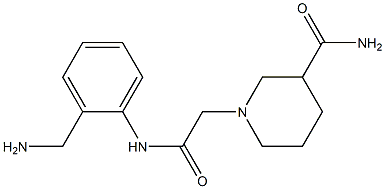 1-(2-{[2-(aminomethyl)phenyl]amino}-2-oxoethyl)piperidine-3-carboxamide 结构式