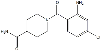 1-(2-amino-4-chlorobenzoyl)piperidine-4-carboxamide 结构式