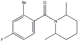 1-(2-bromo-4-fluorobenzoyl)-2,6-dimethylpiperidine 结构式