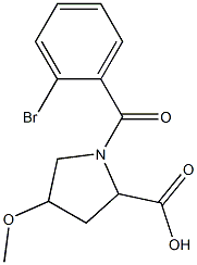 1-(2-bromobenzoyl)-4-methoxypyrrolidine-2-carboxylic acid 结构式