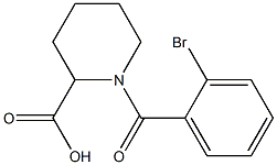 1-(2-bromobenzoyl)piperidine-2-carboxylic acid 结构式