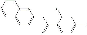 1-(2-chloro-4-fluorophenyl)-2-(quinolin-2-yl)ethan-1-one 结构式