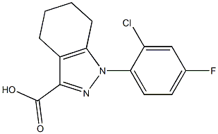 1-(2-chloro-4-fluorophenyl)-4,5,6,7-tetrahydro-1H-indazole-3-carboxylic acid 结构式