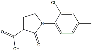 1-(2-chloro-4-methylphenyl)-2-oxopyrrolidine-3-carboxylic acid 结构式