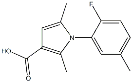 1-(2-fluoro-5-methylphenyl)-2,5-dimethyl-1H-pyrrole-3-carboxylic acid 结构式