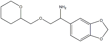 1-(2H-1,3-benzodioxol-5-yl)-2-(oxan-2-ylmethoxy)ethan-1-amine 结构式
