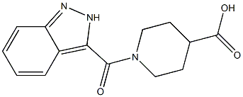 1-(2H-indazol-3-ylcarbonyl)piperidine-4-carboxylic acid 结构式