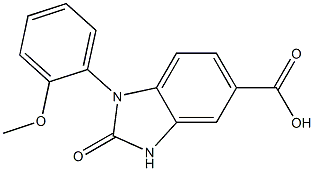 1-(2-methoxyphenyl)-2-oxo-2,3-dihydro-1H-1,3-benzodiazole-5-carboxylic acid 结构式
