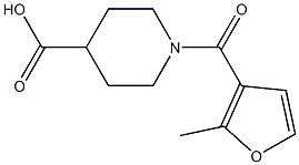 1-(2-methyl-3-furoyl)piperidine-4-carboxylic acid 结构式