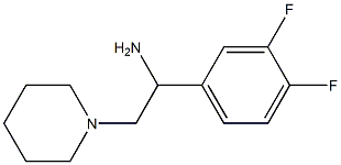 1-(3,4-difluorophenyl)-2-piperidin-1-ylethanamine 结构式