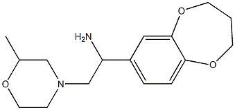 1-(3,4-dihydro-2H-1,5-benzodioxepin-7-yl)-2-(2-methylmorpholin-4-yl)ethanamine 结构式