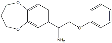 1-(3,4-dihydro-2H-1,5-benzodioxepin-7-yl)-2-phenoxyethanamine 结构式