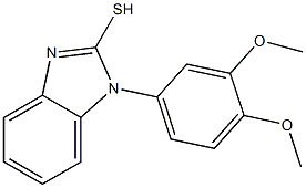 1-(3,4-dimethoxyphenyl)-1H-1,3-benzodiazole-2-thiol 结构式