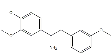 1-(3,4-dimethoxyphenyl)-2-(3-methoxyphenyl)ethanamine 结构式