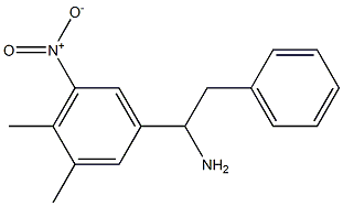 1-(3,4-dimethyl-5-nitrophenyl)-2-phenylethan-1-amine 结构式