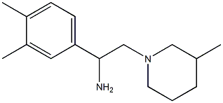 1-(3,4-dimethylphenyl)-2-(3-methylpiperidin-1-yl)ethan-1-amine 结构式