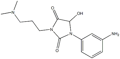 1-(3-aminophenyl)-3-[3-(dimethylamino)propyl]-5-hydroxyimidazolidine-2,4-dione 结构式