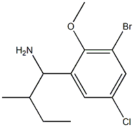 1-(3-bromo-5-chloro-2-methoxyphenyl)-2-methylbutan-1-amine 结构式