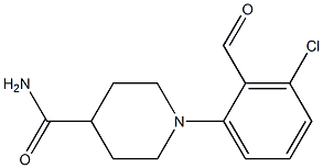1-(3-chloro-2-formylphenyl)piperidine-4-carboxamide 结构式