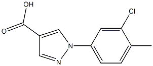 1-(3-chloro-4-methylphenyl)-1H-pyrazole-4-carboxylic acid 结构式